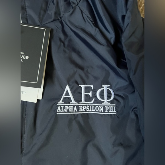NWT AEPHI Sorority Charles River Apparel hoodie rain jacket wind breaker Sz XL - Picture 1 of 6